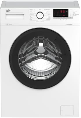 Beko WLM81434NPSA freistehende Waschmaschine, Waschvollautomat, 8 kg, SteamCure, AddXtra-Nachlegefunktion, Schleuderwahl 1400 U/min, Hygiene+ allergikergeeignet, Weiß