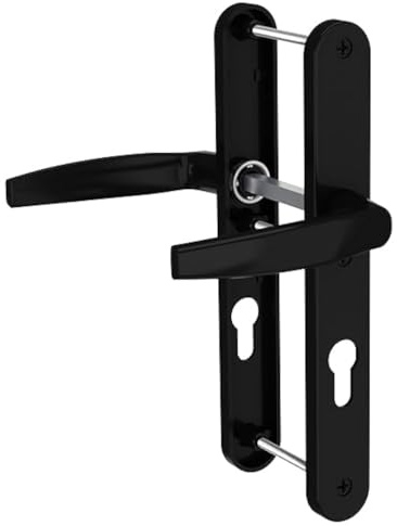 Paire de poignées de porte Bricard 7E8081 Osmose 2 Clé i-Noir Mat. Pour Porte D'Entrée (Pour Cylindre Européen).