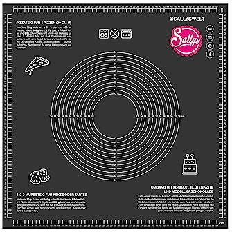 Sallys Silikon Backmatte/Gewebematte - Silikon - verschiede Größen (60x60) BPA frei- einfach, umweltbewusst und gesund backen Backunterlage, Silikonmatte groß