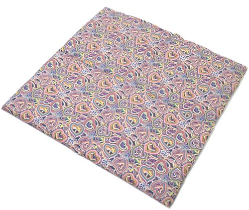 Traubenkernkissen 40x40cm 4-Kammer XXL Bio Stoff Psychedelic Heart - Wärmekissen - Körnerkissen