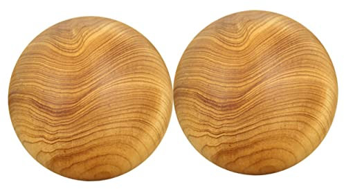 FOMIYES 2Pcs Wooden Hand Massage Balls Handheld Massage Roller Play Balls for Relieving Hand Pressure and Pain, Exercise Tool