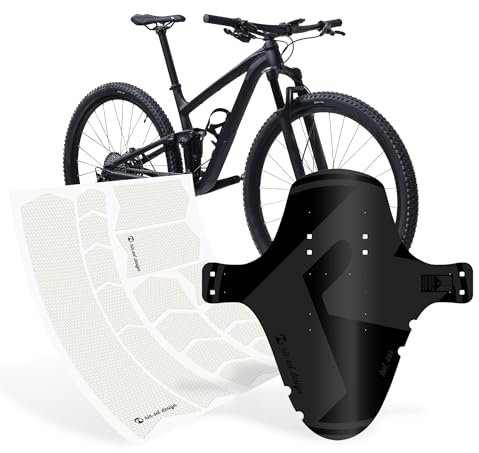 Riesel Design® MTB Set XL Mudguard kol:OSS und Rahmenschtuzfolie T3000 / Stylischer MTB Schmutzfänger/Mountainbike Schutzblech als Spritzschutz für alle Radgrößen, Schutzfolie für den Rahmen