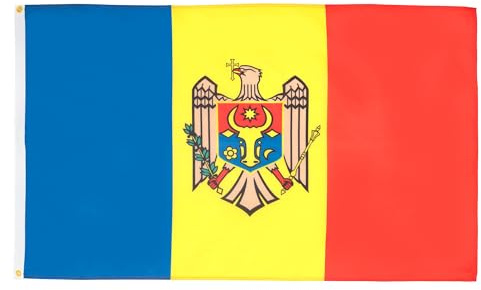 AZ FLAG Lote de 10 banderas Andorra – 150 x 90 cm – Bandera Andorrana 100% poliéster con ojales metálicos integrados