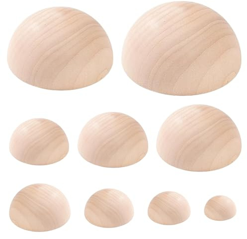9 Pcs Half Round Pottery Tools, Wooden Ceramic Plate Press Tool Semi-Circular Modeling Pottery Molds Slump Press Art Making for Ceramic Top DIY Bowls