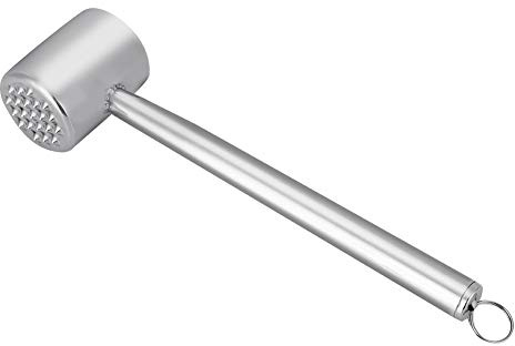 Dioche Hammare Köttklubba Rostfritt Stål Köttmör Hammare Dubbelsidig Klubba för Enkel Matlagning, Perfekt för Biff, Fläsk, Kyckling med Mera - Ergonomisk Design, Bekväm Förvaringskrok