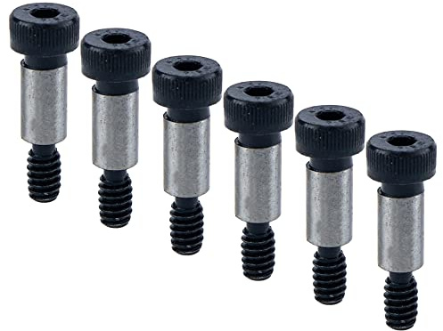 S SYDIEN 6Pcs Alloy Steel Shoulder Bolt 1/4 Shoulder Dia,1/2 Shoulder Length,10-24 UNC Thread