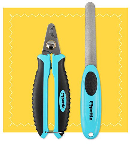 pettle Profi Krallenschere für Katzen mit Safety Guard - 100% splitterfrei durch schärfste Edelstahlklingen - Krallenzange + Krallenfeile + Krallenpflege E-Book - Profi Katzen Krallenschere