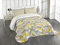 ABAKUHAUS Grau und Gelb Tagesdecke Set, Home Style Zig Zag, Set mit Kissenbezug Kein verblassen, für Einzelbetten 170 x 220 cm, Grauen gelben