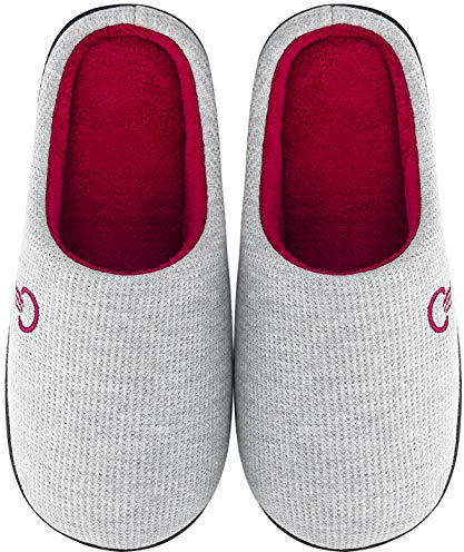Mishansha unisex vinter varm memory foam tofflor för inomhus & Outdoor, storlek 36-47, - ljusgrå - 42/43 EU