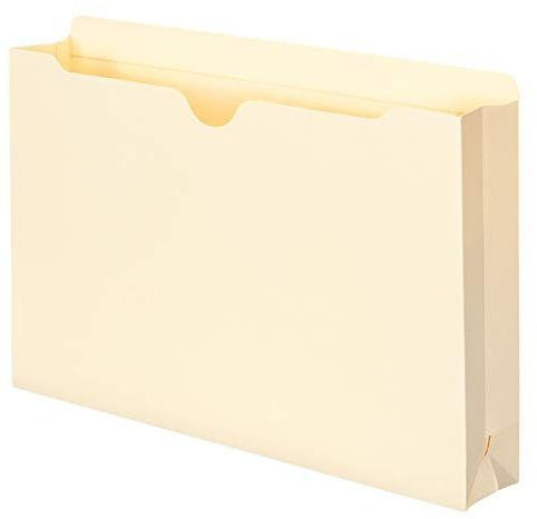 Smead File Jacket, Reinforced Straight-Cut Tab, 2 Expansion, Legal Size, Manila, 20 per Box (76562)