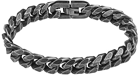 flintronic Bracciale Uomo a Catena Grossa Robusta, Bracciale Donna Uomo, Braccialetto Catena in Acciaio Inox, 10 * 21 cm, Regalo Perfetto