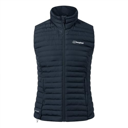 Berghaus Women's Nula Micro Synthetic Insulated Padded Vest Gilet Body Warmer | Water Repellent | Lightweight Insulated Gilet, Black/Black, 12