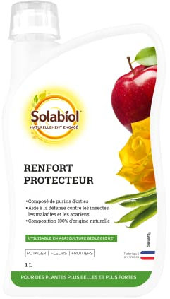 SOLABIOL Purins d'Orties Anti Puceron - Lutte Contre les Pucerons Acariens Mildiou & Oïdiume - Renfort Protecteur - Etui 1L - Utilisable en Agriculture Biologique - SOPOR1