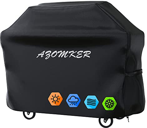 Funda Barbacoa Exterior Impermeable,Cubierta BBQ de Parrilla 210D Oxford Protector, Anti-Viento/Anti-Polvo/Anti-Humedad, Resistente al Desgarro/Agua/Lluvia/Nieve/Sol (145 x61 x117CM)