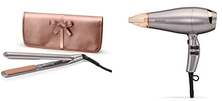 BaByliss Elegance 235C Hair Straighteners, Floating Ceramic Plates, Smooth Styling, Worldwide Use & Elegance 2100 Hair Dryer