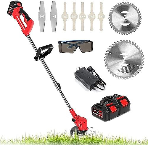 rasaerba a batteria forbici erba a batteria Tagliaerba elettrico senza fili Tagliaerba alimentato a batteria con occhiali di sicurezza da 24 V
