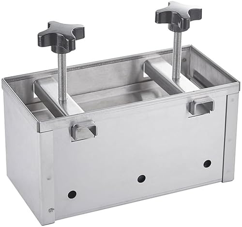 304 Edelstahl Fleischpresse Form mit Doppelschraube Druckgerät Hamburger Patty Maker für gefüllte Burger Slider Barbecue Schinkenpresse Form für hausgemachte Köstlichkeiten