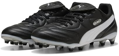 Puma Unisex King Liga Fg/Ag Soccer Shoe, Puma Black Puma White Puma Silver, 42 EU