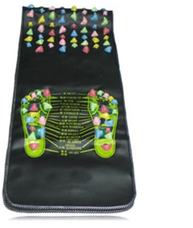 Tappetino per massaggio ai piedi, 140 x 35 cm, rilassante tappetino massaggiante in pietra da strada, pieghevole, per yoga, massaggi, rilassante, per lavoratori seduti, soggiorno e camera da letto