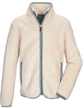 Killtec Bambini e ragazzi Giacca in sherpa/pile con colletto rialzato KOW 241 BYS FLC JCKT, ecru, 152, 43572-000