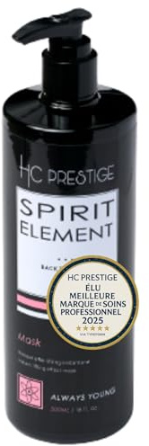 HC Prestige Always Young – Masque Glossy Brillance Ultime 500 ml – Caviar, Collagène & Beurre de Karité – Sans Silicone – Cheveux Secs, Colorés ou Ternes – 96% Naturel – Made in France