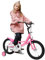 CUMELLIIR Vélo pour enfant 16 pouces fille garçon réglable en hauteur avec roues stabilisatrices à partir de 4 ans, rose