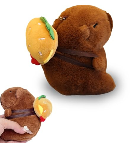LGWJHCY Capybara Plush Keychain, Pendant Toy Decoration, Hamburg Backpack, Realistic Capybara Cuddly Toys, Pendant for Backpack, Birthday Gift