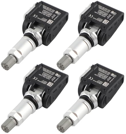 BONRYAN 4 stycken däcktryckssensor, kompatibel med Mer-cedes-Benz W213 S213 C238 A238 TPMS däcktryckskontrollsystem A0009058708 A4709057800