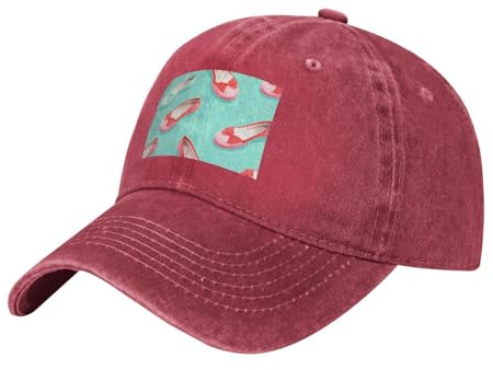 WHJHBD Cappello da baseball nero per adulti, con immagine di scarpe da balletto, per uomini e donne, leggero e asciutto, Rosso, taglia unica