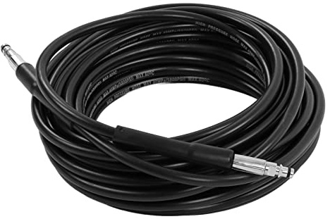 Zerodis Tubo Acqua Ad Alta Pressione, 5800 Psi, Lungo 16, Gomma Flessibile, Argento, per Autolavaggio, Pavimento, Esterno, Giardino, Tubi Hardware per Idropulitrice (Connettore in colore argento)