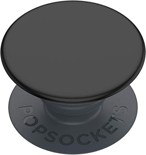 PopSockets : PopGrip Basic - Base et poignée extensibles pour smartphones et tablettes [Top non remplaçable] - Noir