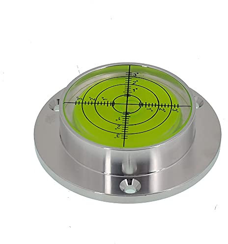 UMEI Vientiane Scale - Caja de aluminio con burbujas horizontales de alta precisión y nivel de superficie inclinómetros redondos, dos tamaños disponibles (60 x 14 mm)