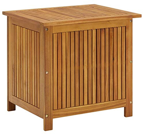 XIAOGUANG Boîte de rangement de jardin 60x50x58 cm Bois d'acacia solide,Boîte de Rangement de Jardin,Coffre de Rangement d'Extérieur,Coffre de Jardin Exterieur