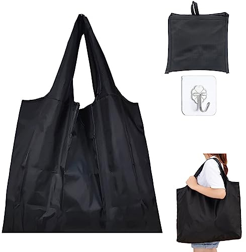 SwirlColor Borsa Spesa Pieghevole Grande, Riutilizzabile e Impermeabile - Portatile con Sacchetto Attaccato per Generi Alimentari