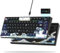 LQXQ SK80 Tastiera Meccanica 75%, Tastiera da Gioco compatta retroilluminata a USB C, tema Kanagawa della Tastiera Hot-Swap, Guarnizione di montaggio RGB Tastiera Personalizzata per Mac/Win, Nero