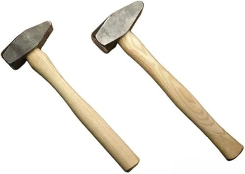 Blacksmith's Cross Pien Martillo, martillos forjados a mano para uso pesado, martillo de forja, martillo de garra, herramienta de martillo, juego de 2