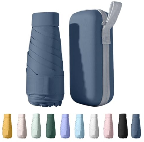 Wydexint Ombrello Mini Pieghevole, Ultraleggero Portatile Da Tasca, Impermeabile e Antivento