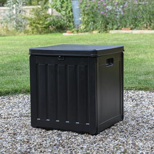 Garden Gear 75L Waterproof Storage Box, Lightweight Polypropylene, Tool-Free Assembly, W428 x D428 x H464mm, Weather-Resistant, Plastic Lid Support, 2.25kg