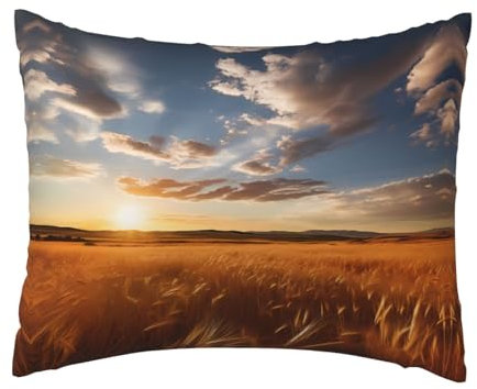 WBQLSL Funda de almohada estampada de mijo, 40,6 x 50,8 cm, para cojines de sofá, decoración del hogar y dormitorio