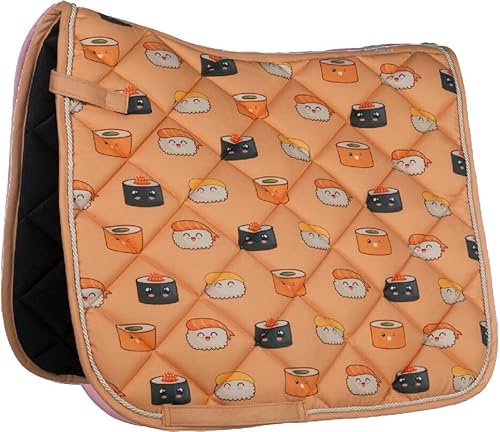 HKM Naples Tapis Orange Pastel/Gris Dressage poney