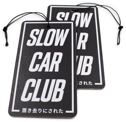 Uppsättning av 2 tuning luftfräschare doftträd för bil luftrenare design doft hänge (2 x Slow Car Club)