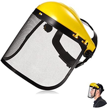 Forsthelm, Kettensägen Sicherheitshelm mit Netzvisier, Forstschutzhelm Helmset Bequeme Belüftung Gesichtsmaske, Gardena Freischneider Gesichtsschutz Helm Hut Schutz Augenschutz Gesichtsschutzmaske