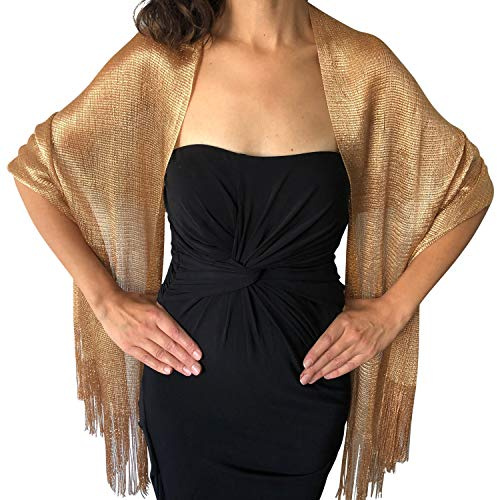 Central Chic Chal con destello para mujer, pashmina brillante, bufanda, envoltura para bodas, novias, graduaciones, fiestas y bailes, 50CM*210CM (19.7 by 82.7),