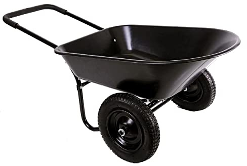 Garden Wheelbarrow 2 Wheels 100kg & 85L Capacity Gardening Landscaping DIY