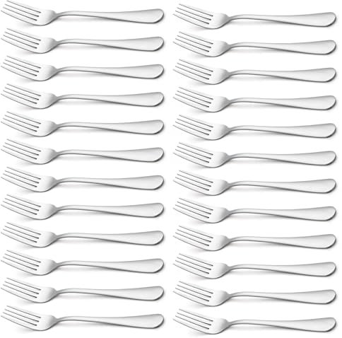 Briout Silverware Dinner Forks Set of 24, Stainless Steel Forks 8 Inches