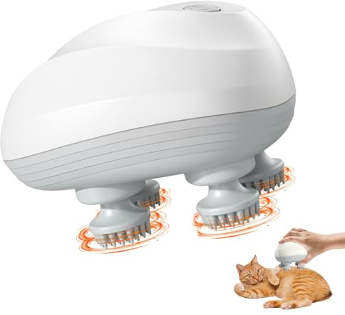 Masseur de Tete électrique Cuir Chevelu, Masseur Cuir Chevelu électrique, Massage Tete avec 4 Têtes de Massage et 6 Modes, Head Massager pour la Croissance des Cheveux, Relaxation du Stress