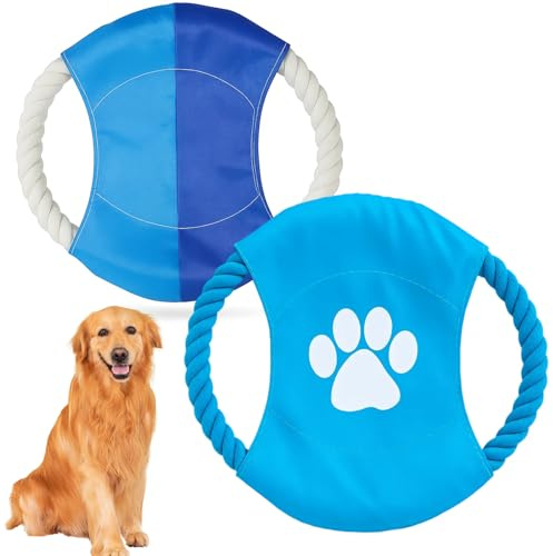 HiTjK 2-Pack Dog Frisbee, Durable Flying Disc for Dogs, Interactive Outdoor Toy for Small and Medium Dogs, Ideal for Fetch Games, Training, and Beach Fun