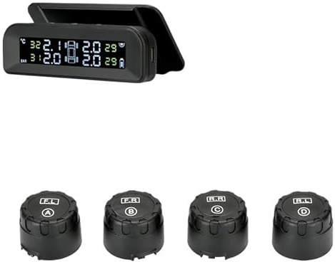 UDHSNJZG Tpms Sistema di Monitoraggio della Pressione dei Pneumatici for Auto Controllo Automatico Luminosità(External sensors)
