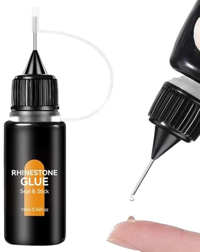 Qfdiwr Colle À Strass Pour Ongles 10ml Gel De Fixation Pour Strass Et Perles Rhinestone Glue Gel 3D Colle À Ongles PourStrass Kit D'accessoires De Manucure Pour Salon À Dom Filles Femmes Débutantes