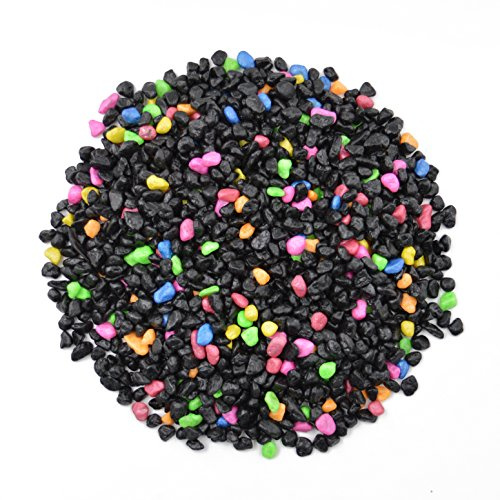 CNZ Aquarium Gravel Black & Flourescent Mix for Plant Aquariums, Landscaping, Home Decor, 0.25-0.35 (5-Pound)